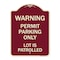 Signmission Warning Permit Parking Lot Is Patrolled Heavy-Gauge Aluminum Sign, 24" x 18", BU-1824-22713 A-DES-BU-1824-22713 - alternate 1